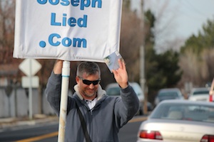 Protester in the Parking Lot