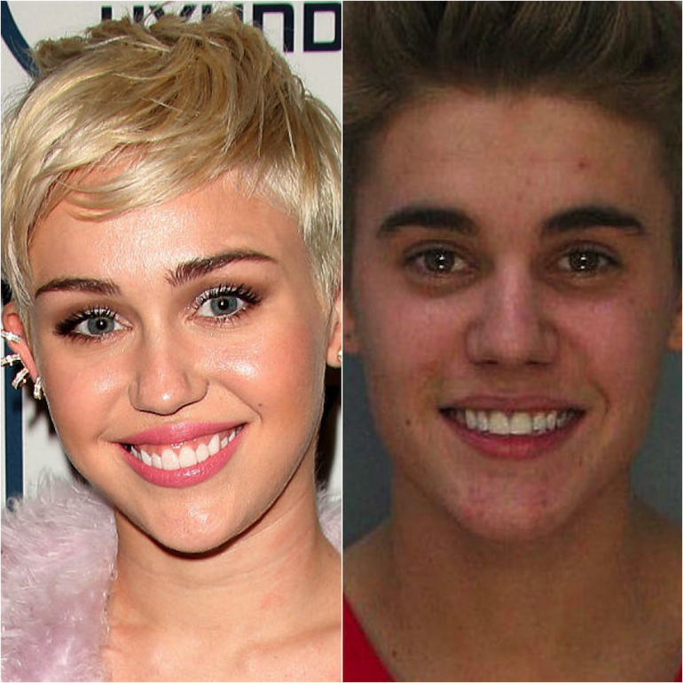 Miley Cyrus and Justin Bieber, role models gone.