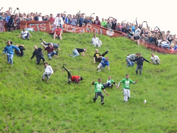 People of Gloucester race down Coopers Hill at scary velocities. 