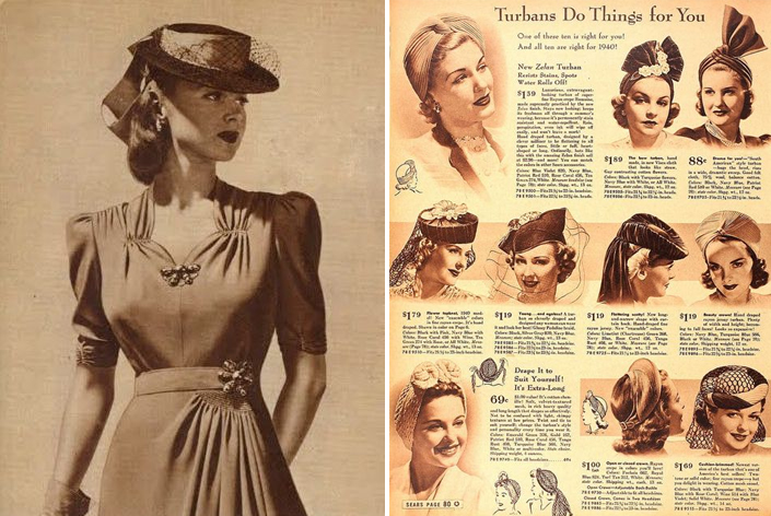 An advertisement for womens fashion from the 1940s.