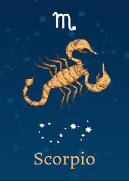 Scorpio is the sign for birthdays from October 23 to November 21.